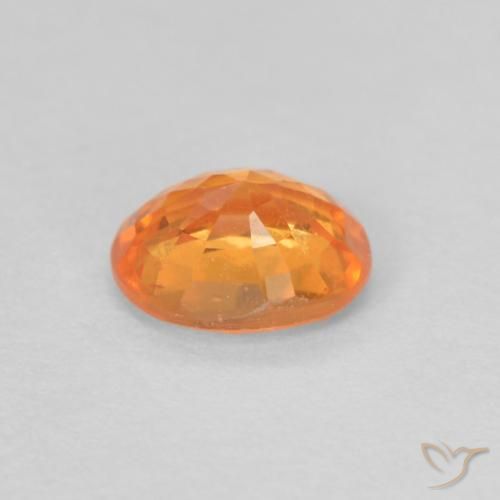 Granada espessartita Laranja brilhante Natural 0.49ct, oval, VS