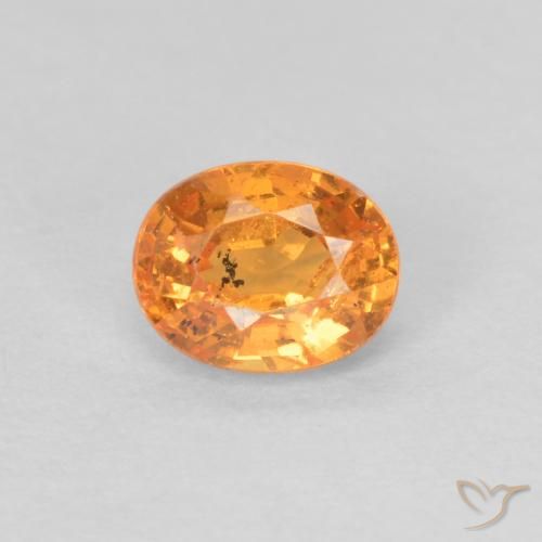 0.44ct Natural Laranja brilhante Granada espessartita, oval, VS-SI