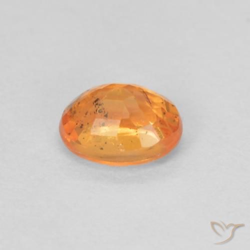 Granada espessartita Laranja brilhante Natural 0.44ct, oval, VS-SI