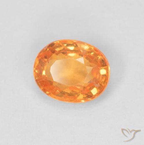 Granada espessartita Laranja brilhante Natural 0.47ct, oval, VS