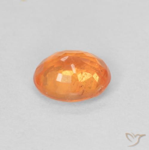 Granada espessartita Laranja brilhante Natural 0.49ct, oval, VS