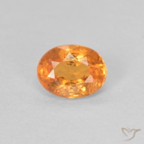 0.35ct Natural Laranja brilhante Granada espessartita, oval, VS