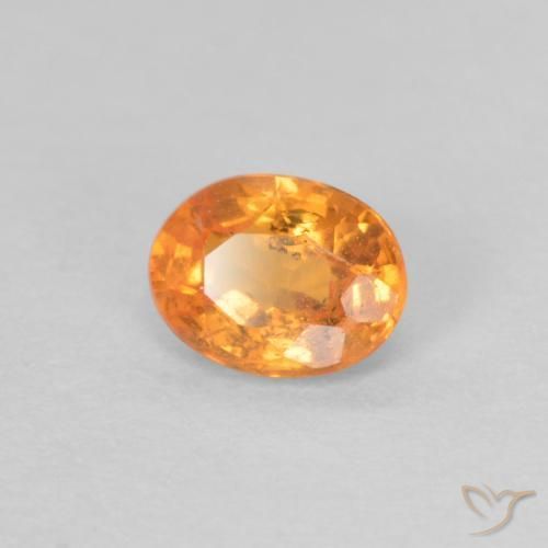 Granada espessartita Laranja brilhante Natural 0.35ct, oval, VS