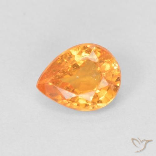 0.42ct Natural Laranja Intenso Granada espessartita, Formato de pêra, VS