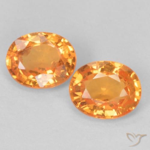 0.93ctw Natural Laranja brilhante Granada espessartita, oval, VS