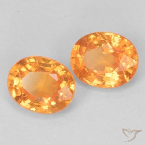 Pedras preciosas de Granada espessartita Laranja Médio natural de 0.97 ct, oval, VS