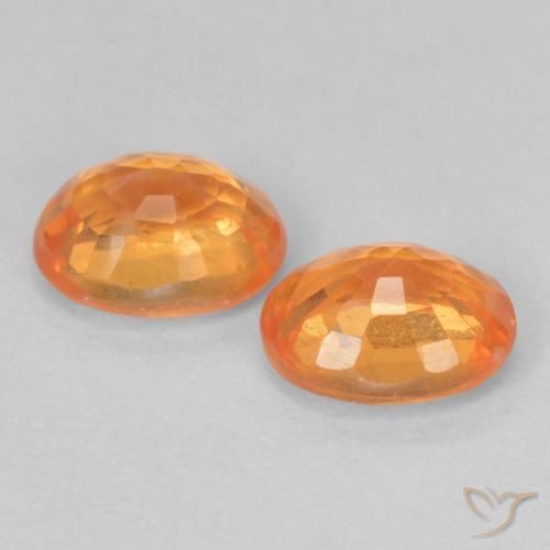 Pedras preciosas de Granada espessartita Laranja Médio natural de 0.97 ct, oval, VS