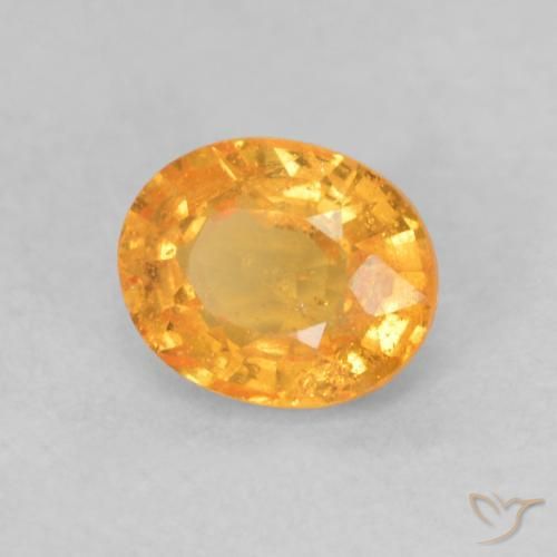 Granada espessartita damasco laranja Natural 0.55ct, oval, VS-SI