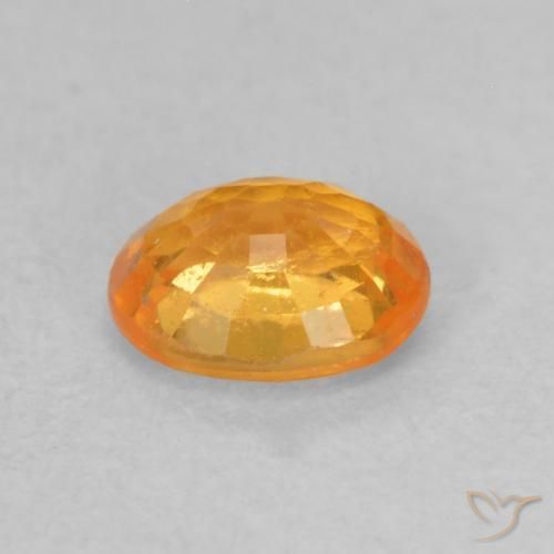 Granada espessartita damasco laranja Natural 0.55ct, oval, VS-SI