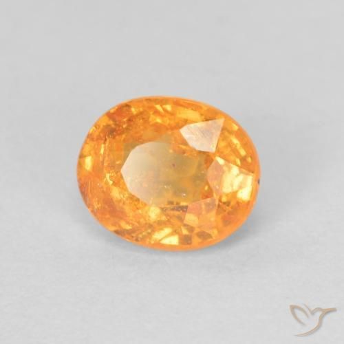 Granada espessartita Laranja Intenso Natural 0.55ct, oval, VS-SI