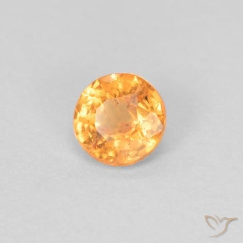 Granada espessartita Laranja Intenso Natural 0.27ct, Redondo, VS