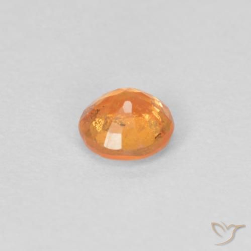 Granada espessartita Laranja Intenso Natural 0.27ct, Redondo, VS