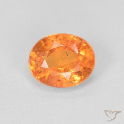 0.54ct Natural Laranja Médio Granada espessartita, oval, VS-SI