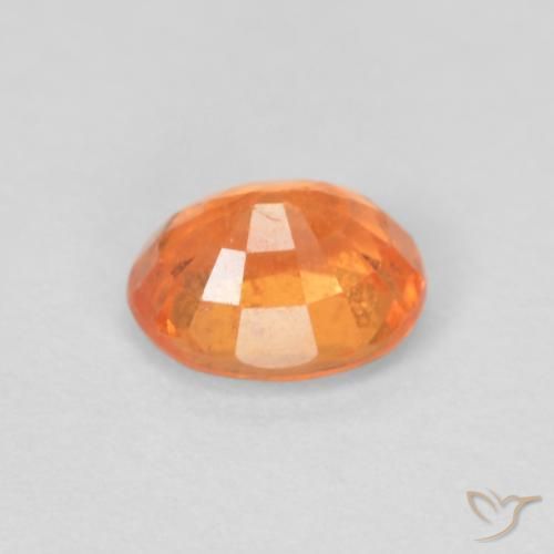 Granada espessartita Laranja Médio Natural 0.59ct, oval, VS-SI