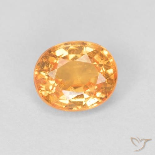 0.58ct Natural mel de laranja Granada espessartita, oval, VS-SI