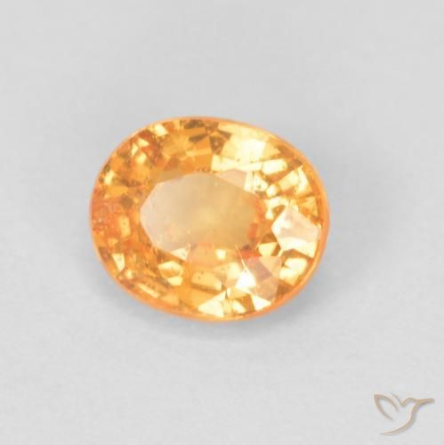 Granada espessartita mel de laranja Natural 0.58ct, oval, VS-SI