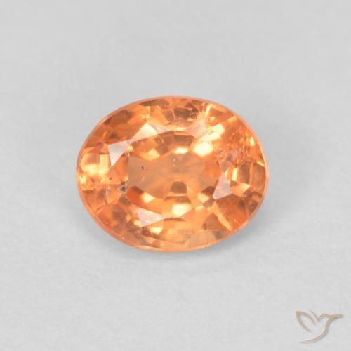 0.54ct Natural Laranja Médio Granada espessartita, oval, VS