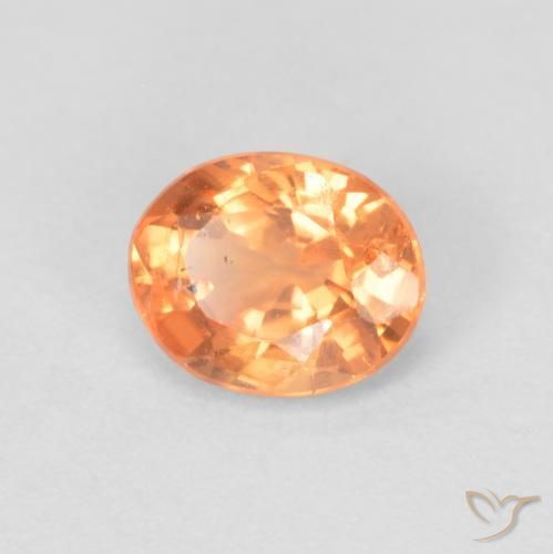 Granada espessartita Laranja Médio Natural 0.54ct, oval, VS