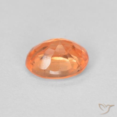 Granada espessartita Laranja Médio Natural 0.54ct, oval, VS