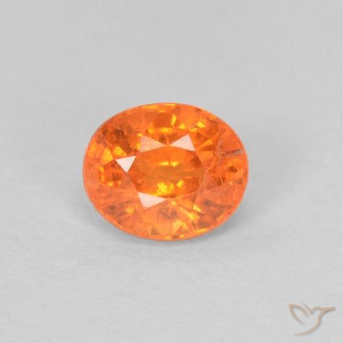 0.54ct Natural fogo laranja Granada espessartita, oval, VS