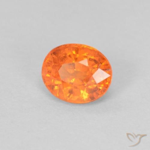 Granada espessartita fogo laranja Natural 0.54ct, oval, VS