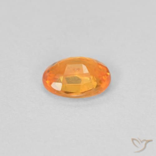 Granada espessartita Laranja brilhante Natural 0.33ct, oval, VS-SI