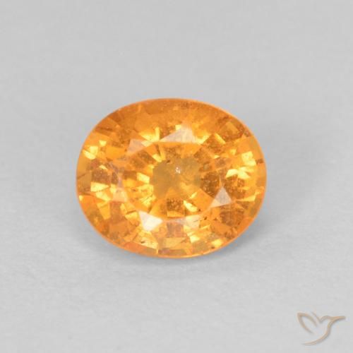 0.70ct Natural mel de laranja Granada espessartita, oval, VS-SI