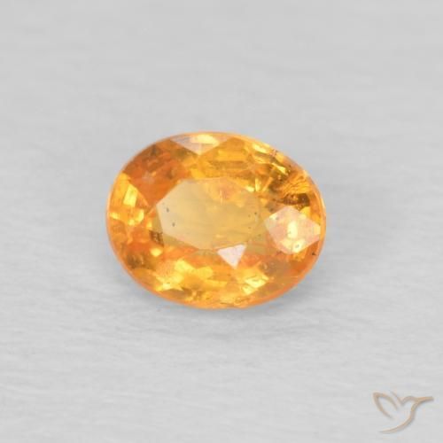 Granada espessartita Laranja brilhante Natural 0.38ct, oval, VS