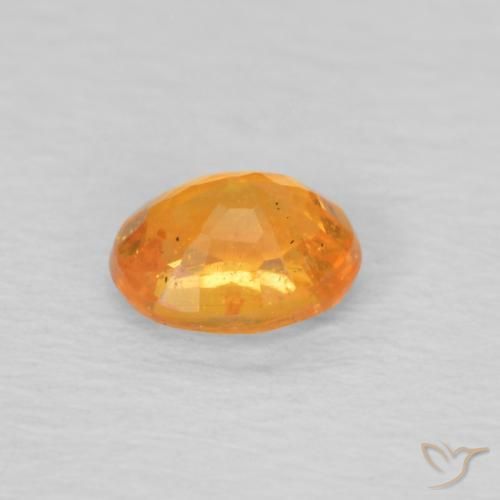 Granada espessartita Laranja brilhante Natural 0.38ct, oval, VS