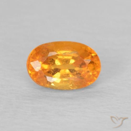 0.45ct Natural mel de laranja Granada espessartita, oval, VS