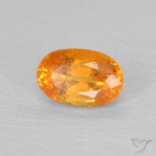Granada espessartita mel de laranja Natural 0.45ct, oval, VS