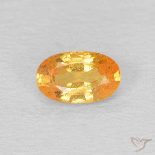 0.32ct Natural Laranja Médio Granada espessartita, oval, VS