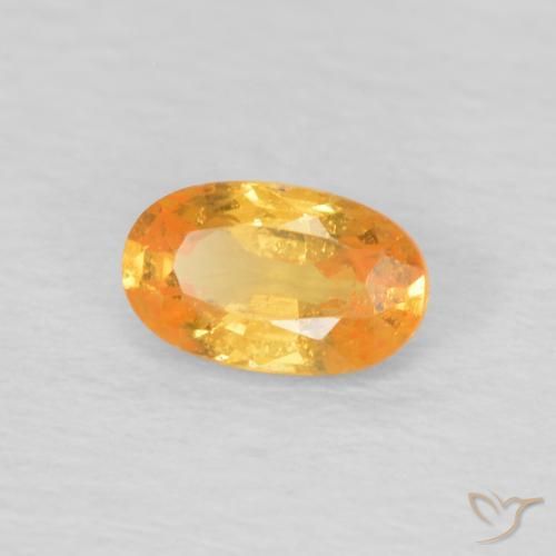 Granada espessartita Laranja Médio Natural 0.32ct, oval, VS