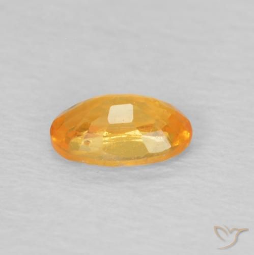 Granada espessartita Laranja Médio Natural 0.32ct, oval, VS
