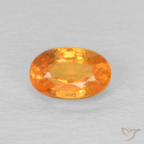 0.46ct Natural Laranja Médio Granada espessartita, oval, VS