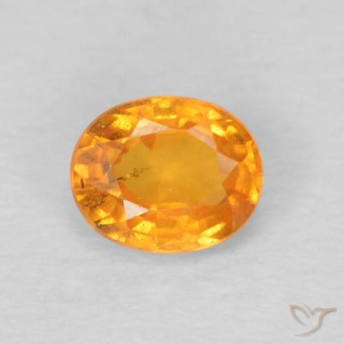 0.50ct Natural âmbar laranja Granada espessartita, oval, VS