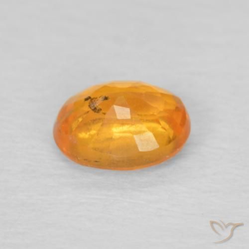Granada espessartita âmbar laranja Natural 0.50ct, oval, VS