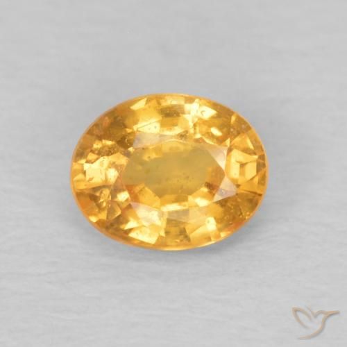 0.47ct Natural Laranja-Ouro Granada espessartita, oval, VS