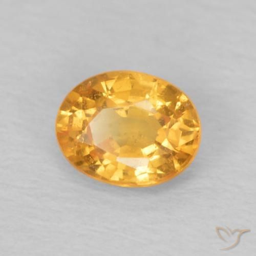 Granada espessartita Laranja-Ouro Natural 0.47ct, oval, VS