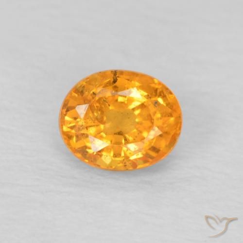 0.42ct Natural Laranja Médio Granada espessartita, oval, VS-SI