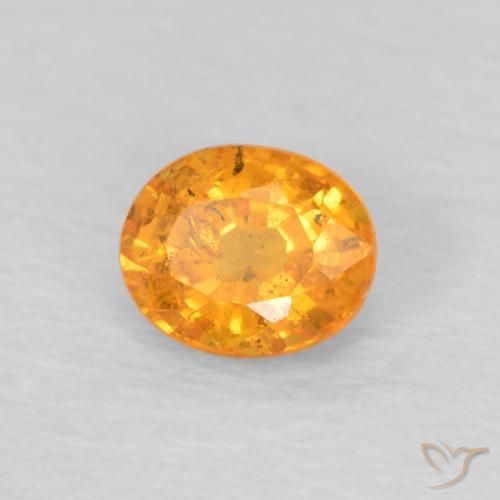 Granada espessartita Laranja Médio Natural 0.42ct, oval, VS-SI