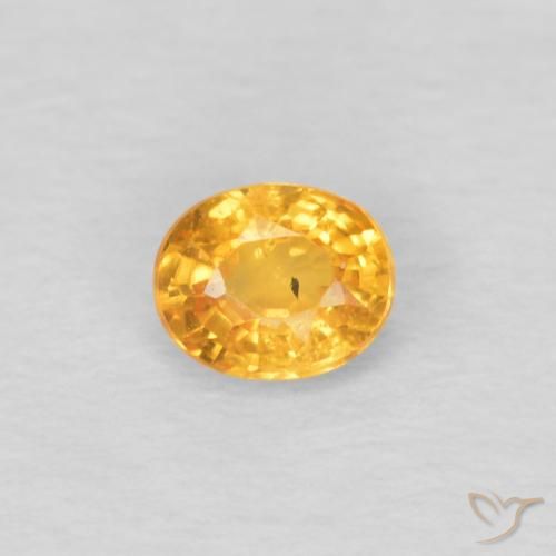 0.25ct Natural Laranja-Ouro Granada espessartita, oval, VS