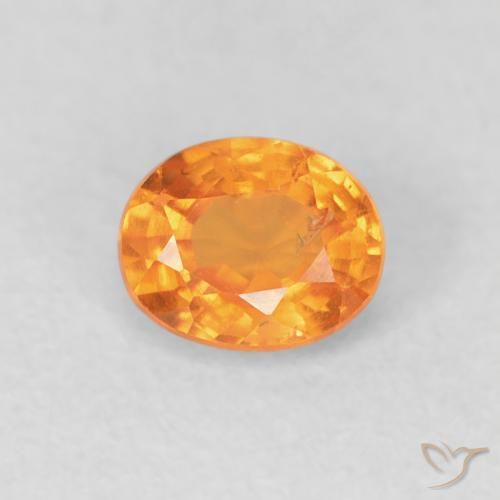 0.53ct Natural Laranja brilhante Granada espessartita, oval, VS