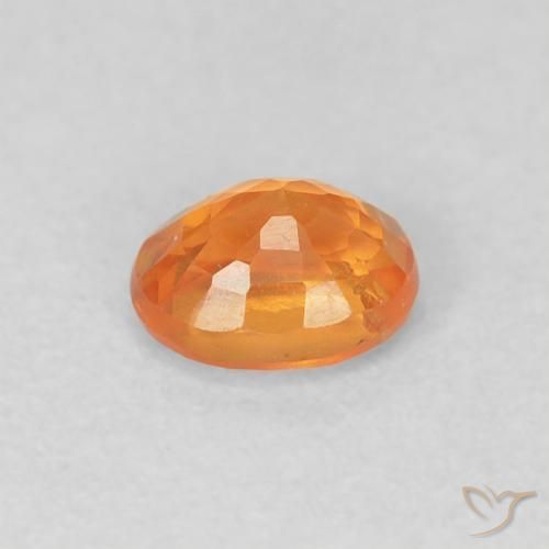 Granada espessartita Laranja brilhante Natural 0.53ct, oval, VS