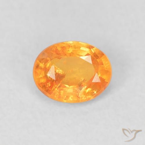 0.53ct Natural Laranja brilhante Granada espessartita, oval, VS-SI