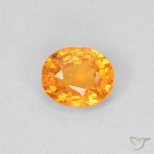 0.43ct Natural Laranja Intenso Granada espessartita, oval, VS