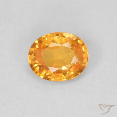 0.47ct Natural Laranja brilhante Granada espessartita, oval, VS