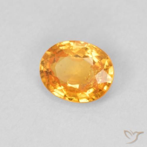 Granada espessartita Laranja brilhante Natural 0.47ct, oval, VS