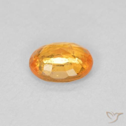 Granada espessartita Laranja brilhante Natural 0.47ct, oval, VS