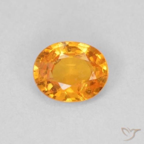 0.48ct Natural mel de laranja Granada espessartita, oval, VS